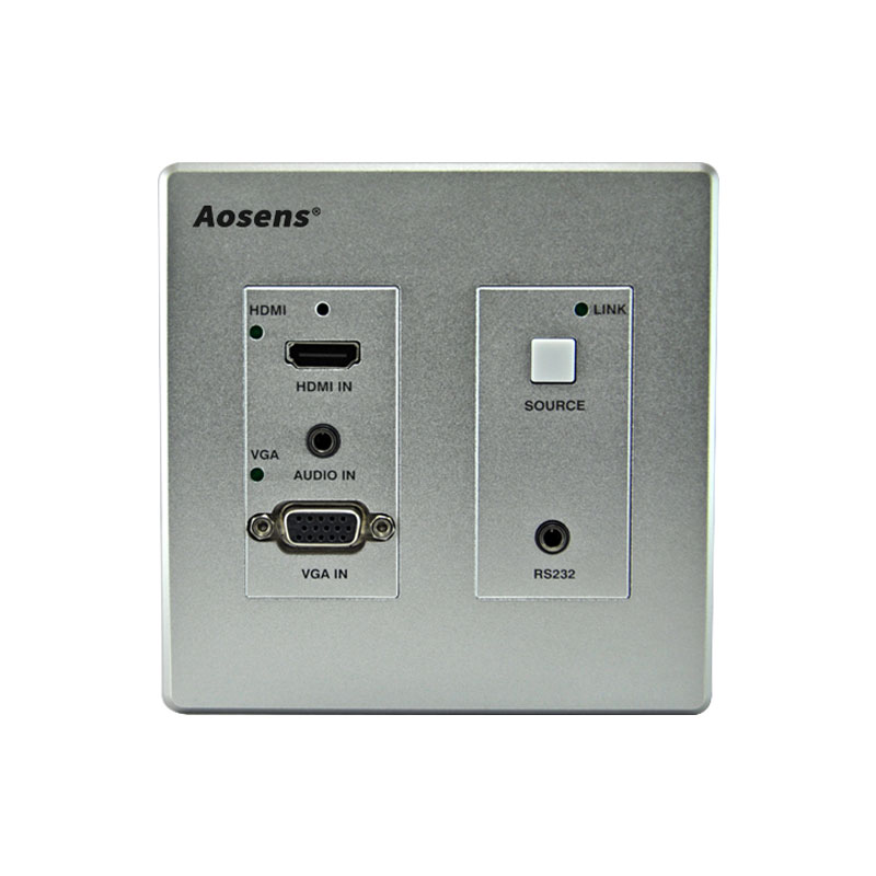 AS-WP270HD 奧盛VGA HDMI延長(zhǎng)器投影機(jī)HDBaseT發(fā)射轉(zhuǎn)網(wǎng)線傳輸多媒體86面板
